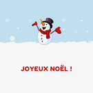 Bonhomme de neige joyeux pour un Noël magique